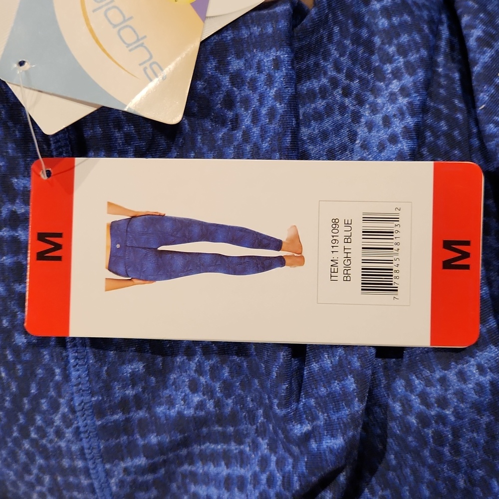 𝅺Tuff Athletics Item #11911098 Bright Blue Leggings Size M - Picture 4 of 5